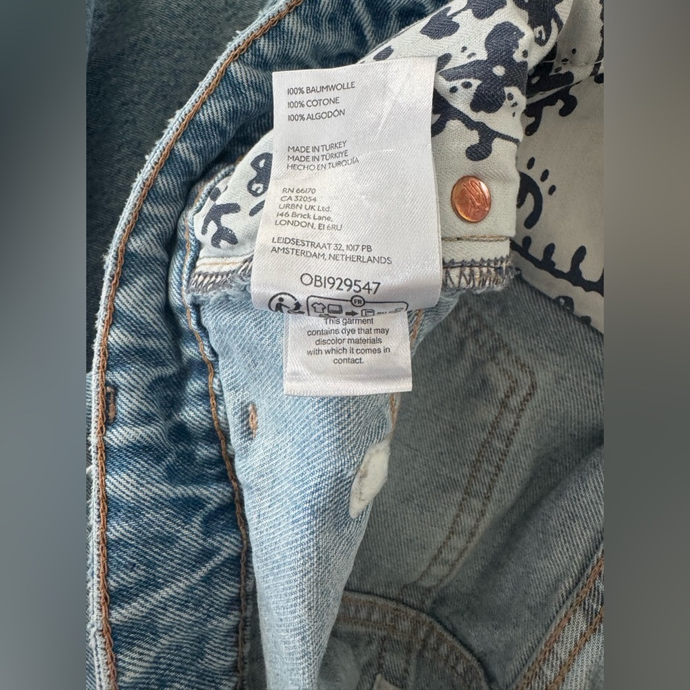 Women's Free People We The Free Deep Trance Dropped Boyfriend Jeans Size 30 - Picture 5 of 6